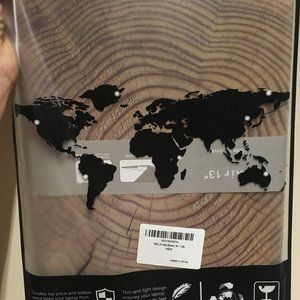 BELK-MacBook Air 13" Case,2 In 1 Wood Texture Pattern Coated Plastic Hard Case